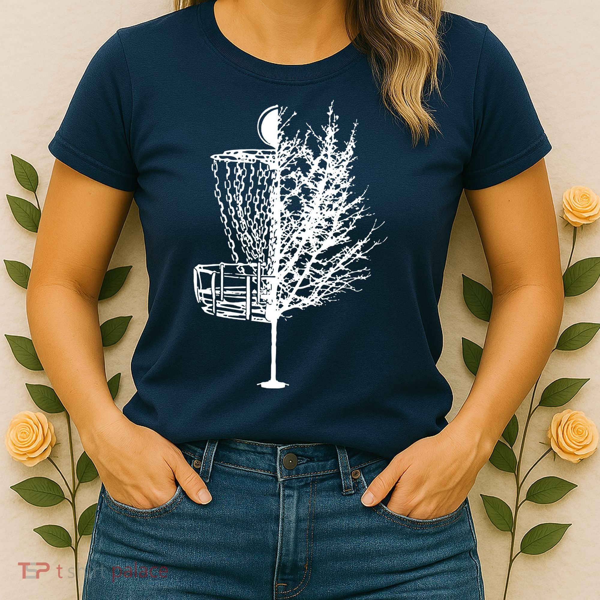 Disc Golf Basket Tree Shirts Funny Women's T-Shirt