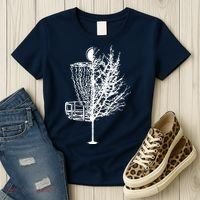 Disc Golf Basket Tree Shirts Funny Women's T-Shirt thumb 3
