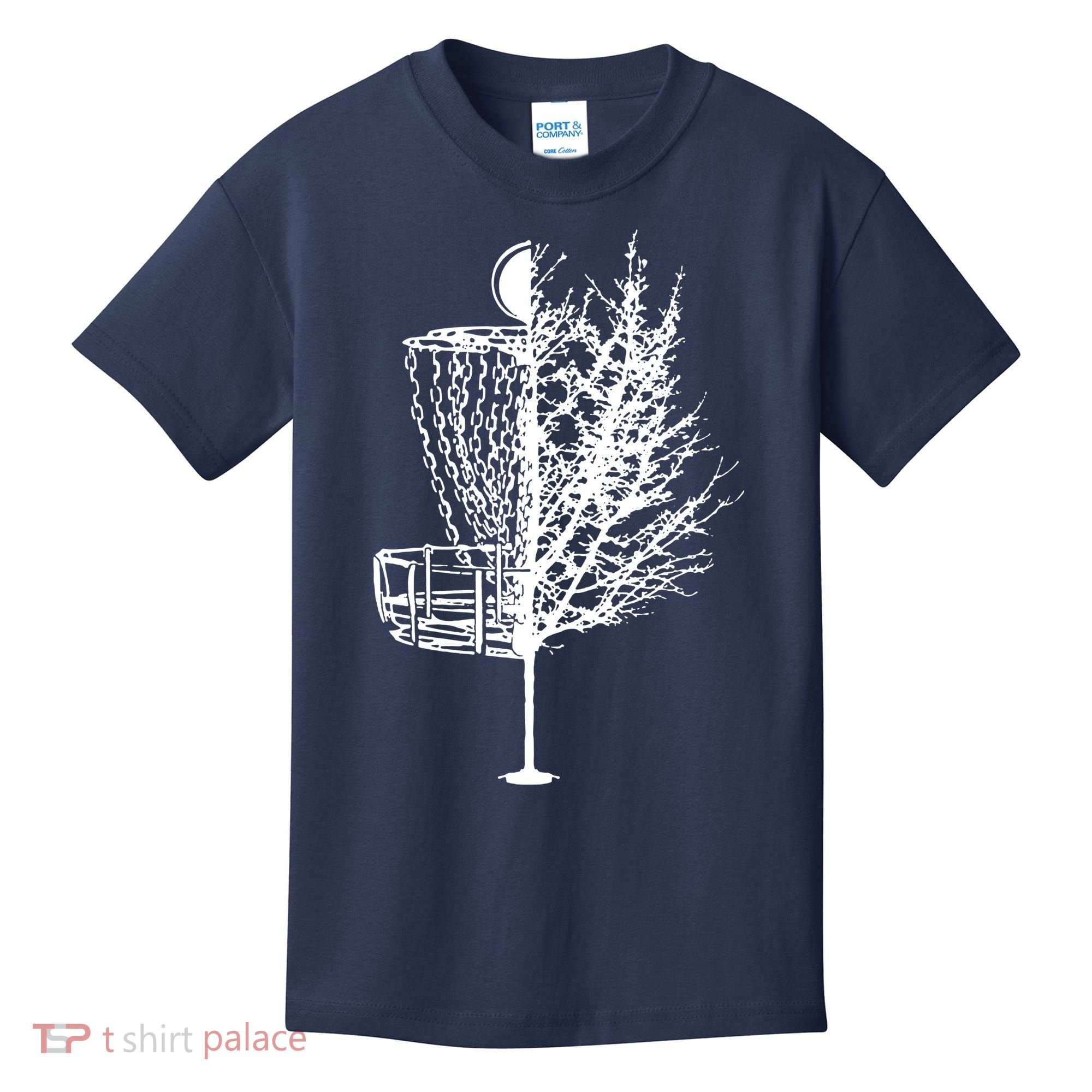 Disc Golf Basket Tree Shirts Funny Kids T-Shirt