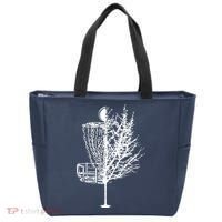 Disc Golf Basket Tree Shirts Funny Tote Bag thumb 0