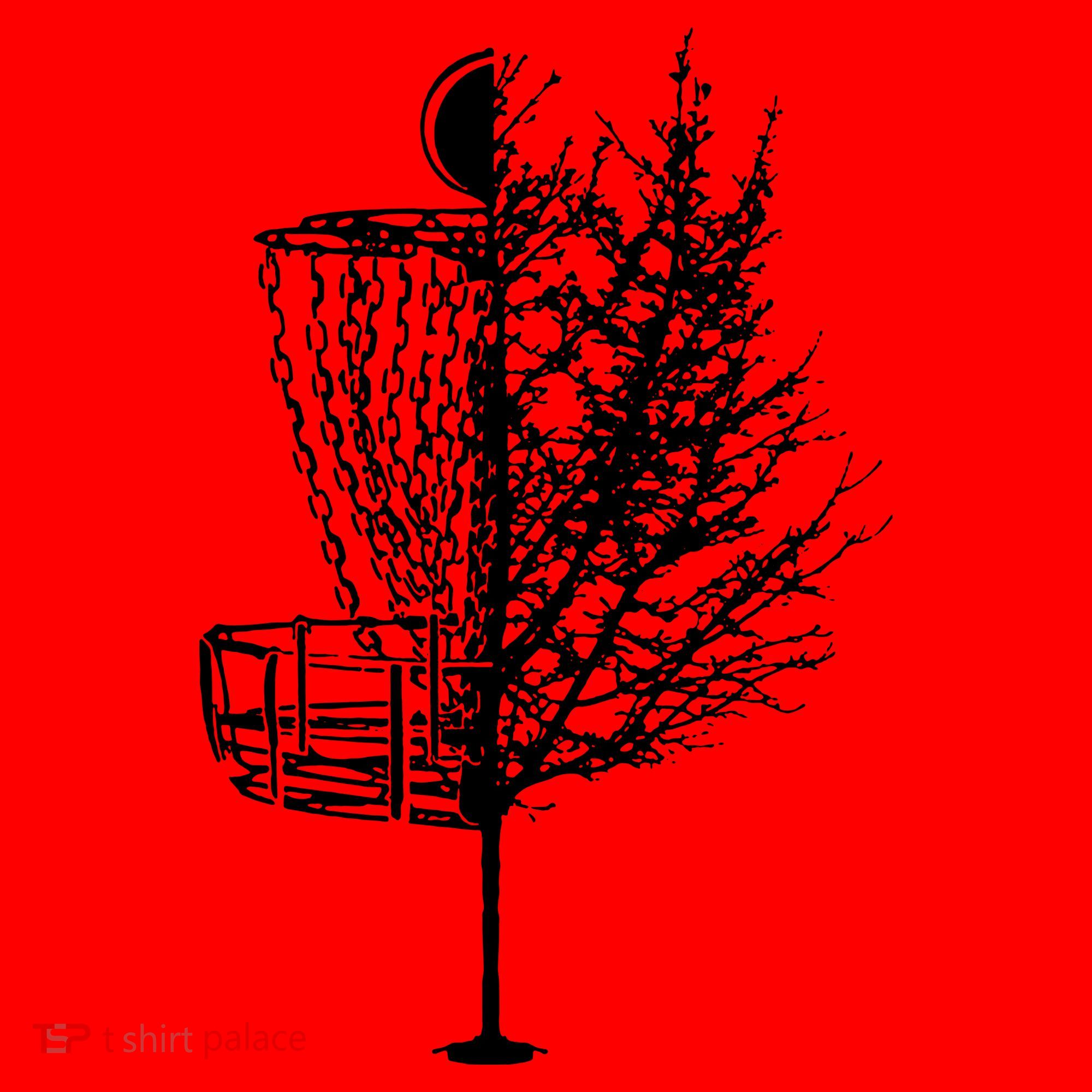 Disc Golf Basket Tree Shirts Funny Santa Hat