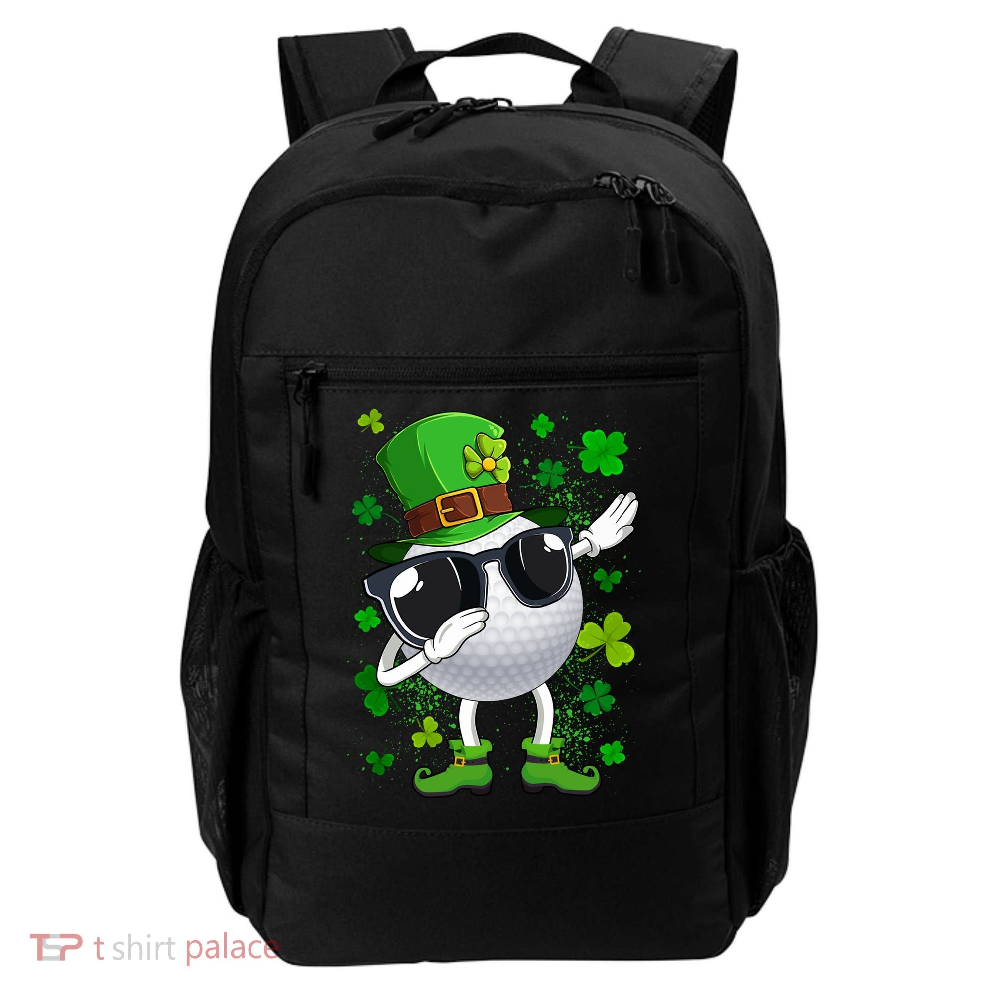 Dabbing Golf Ball Leprechaun Saint Patrick's Day Cool Gift Backpack