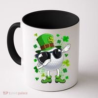 Dabbing Golf Ball Leprechaun Saint Patrick's Day Cool Gift Coffee Mug thumb 0