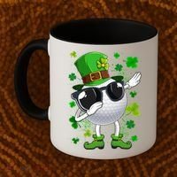 Dabbing Golf Ball Leprechaun Saint Patrick's Day Cool Gift Coffee Mug thumb 2