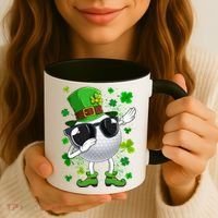 Dabbing Golf Ball Leprechaun Saint Patrick's Day Cool Gift Coffee Mug thumb 3