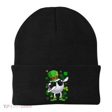 Dabbing Golf Ball Leprechaun Saint Patrick's Day Cool Gift Beanie