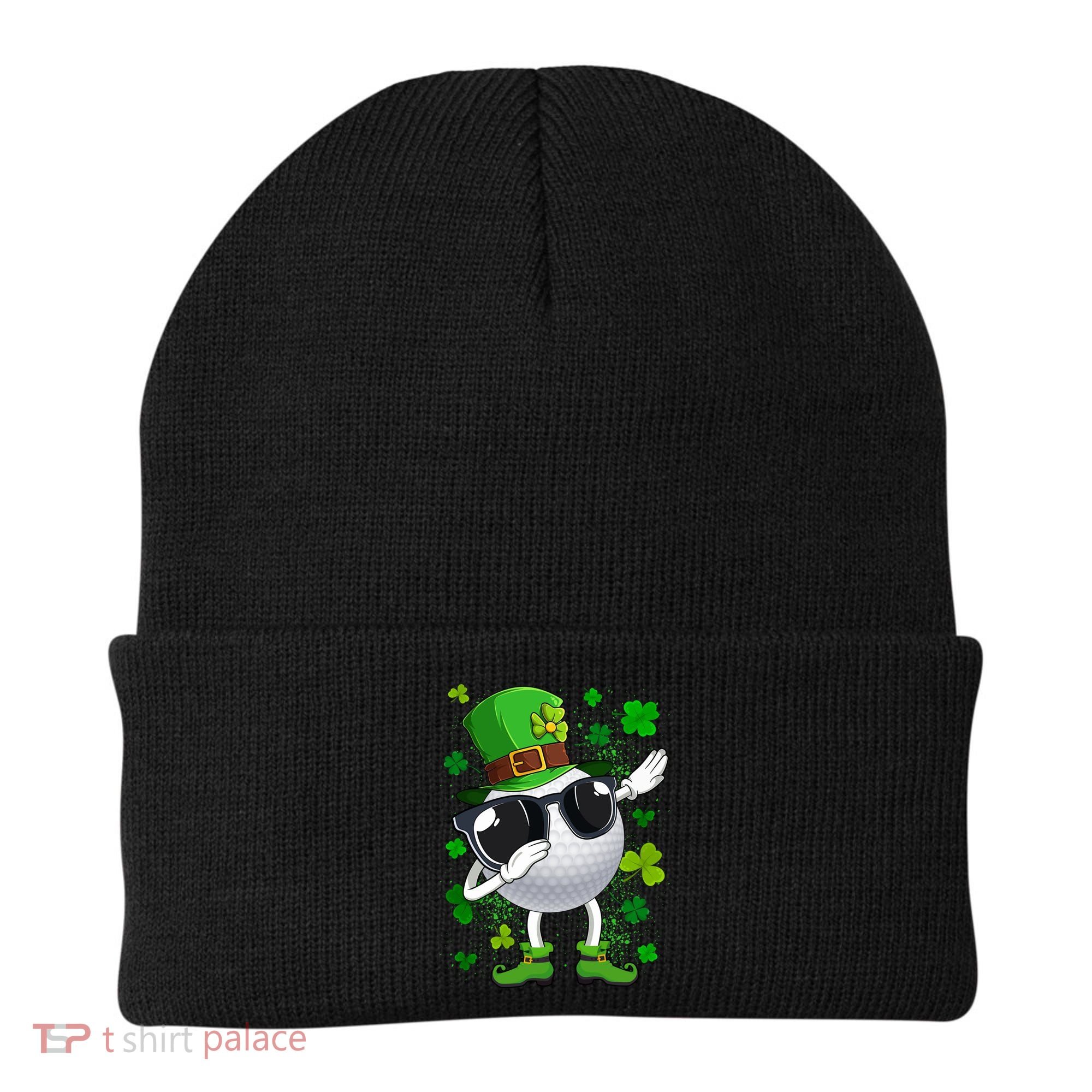 Dabbing Golf Ball Leprechaun Saint Patrick's Day Cool Gift Beanie