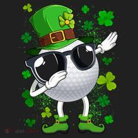 Dabbing Golf Ball Leprechaun Saint Patrick's Day Cool Gift Beanie thumb 2