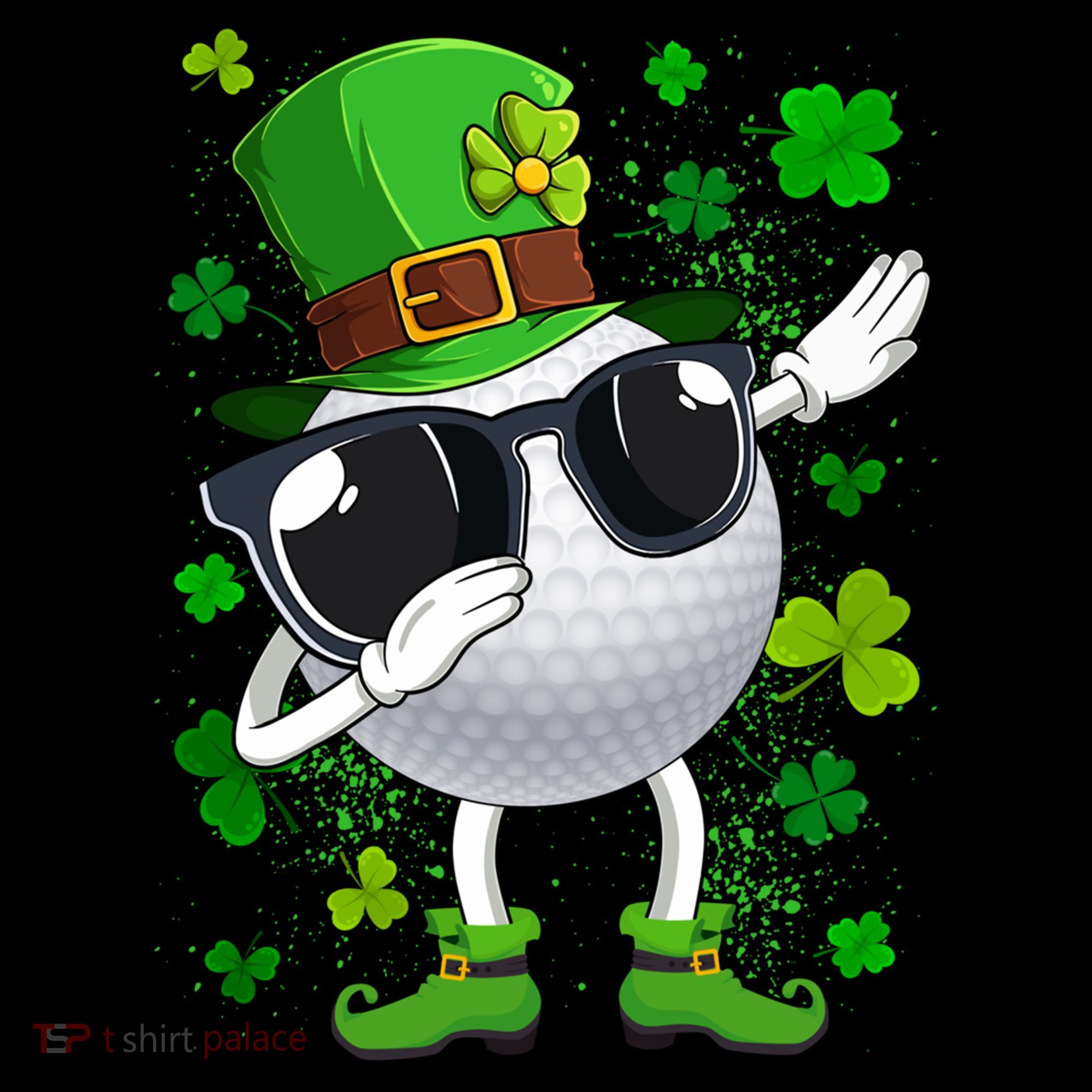 Dabbing Golf Ball Leprechaun Saint Patrick's Day Cool Gift Women's Hoodie