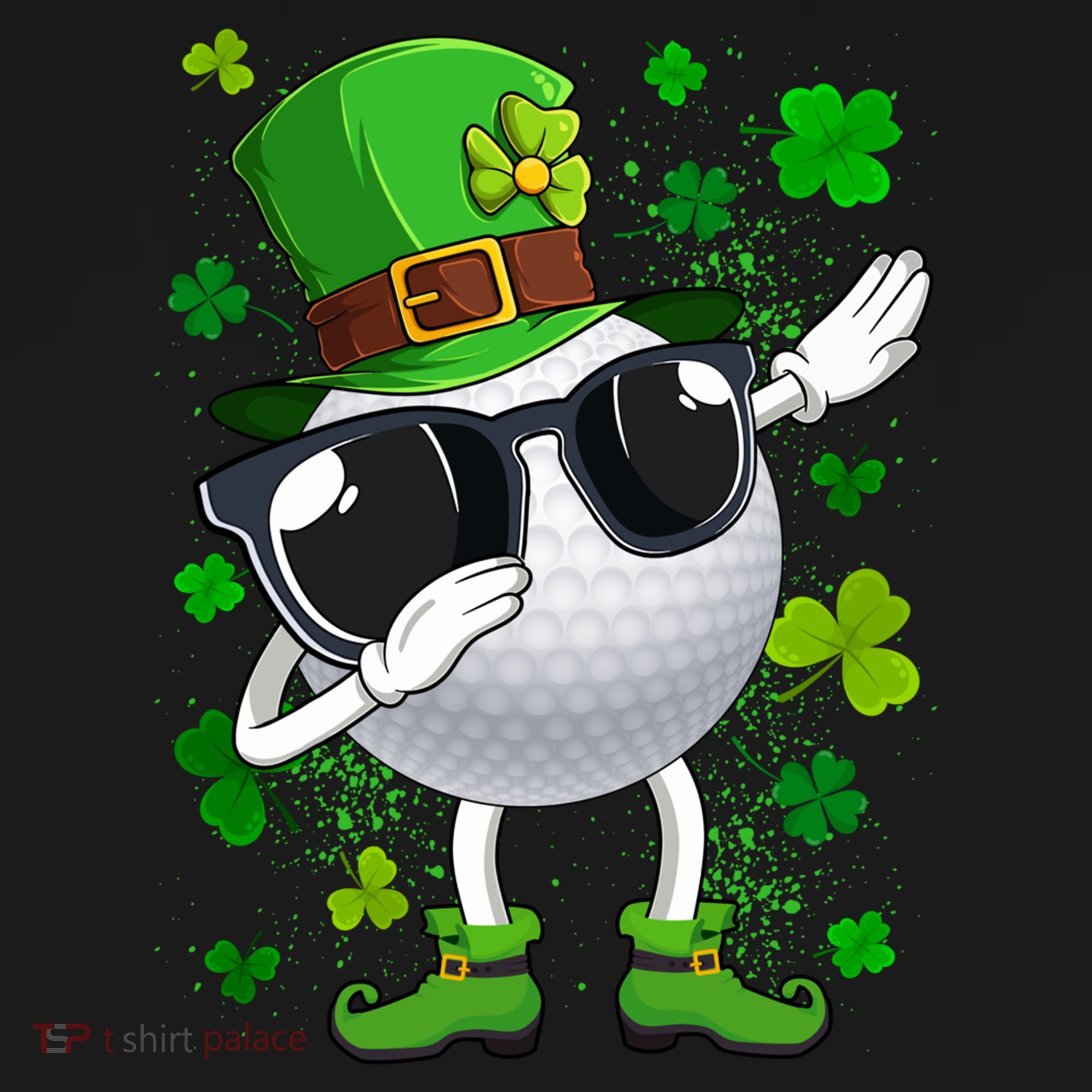 Dabbing Golf Ball Leprechaun Saint Patrick's Day Cool Gift Ornament