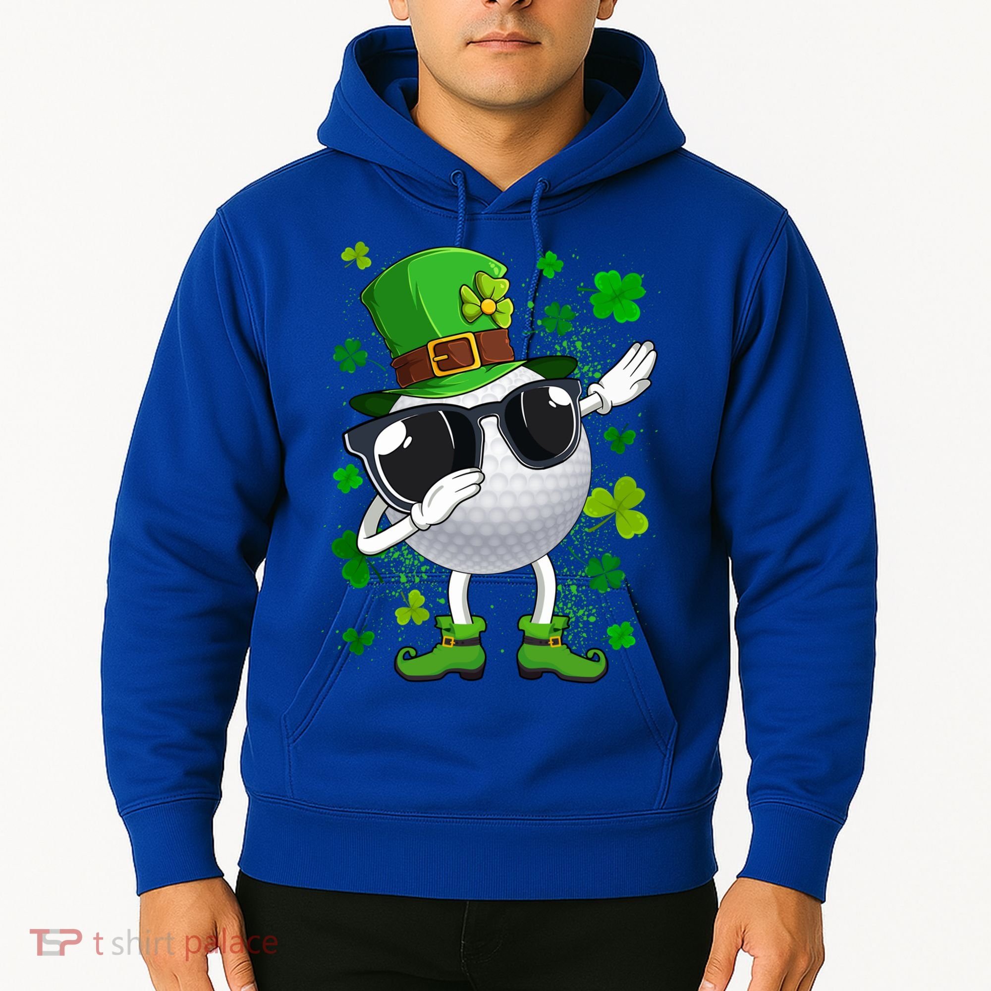 Dabbing Golf Ball Leprechaun Saint Patrick's Day Cool Gift Hoodie