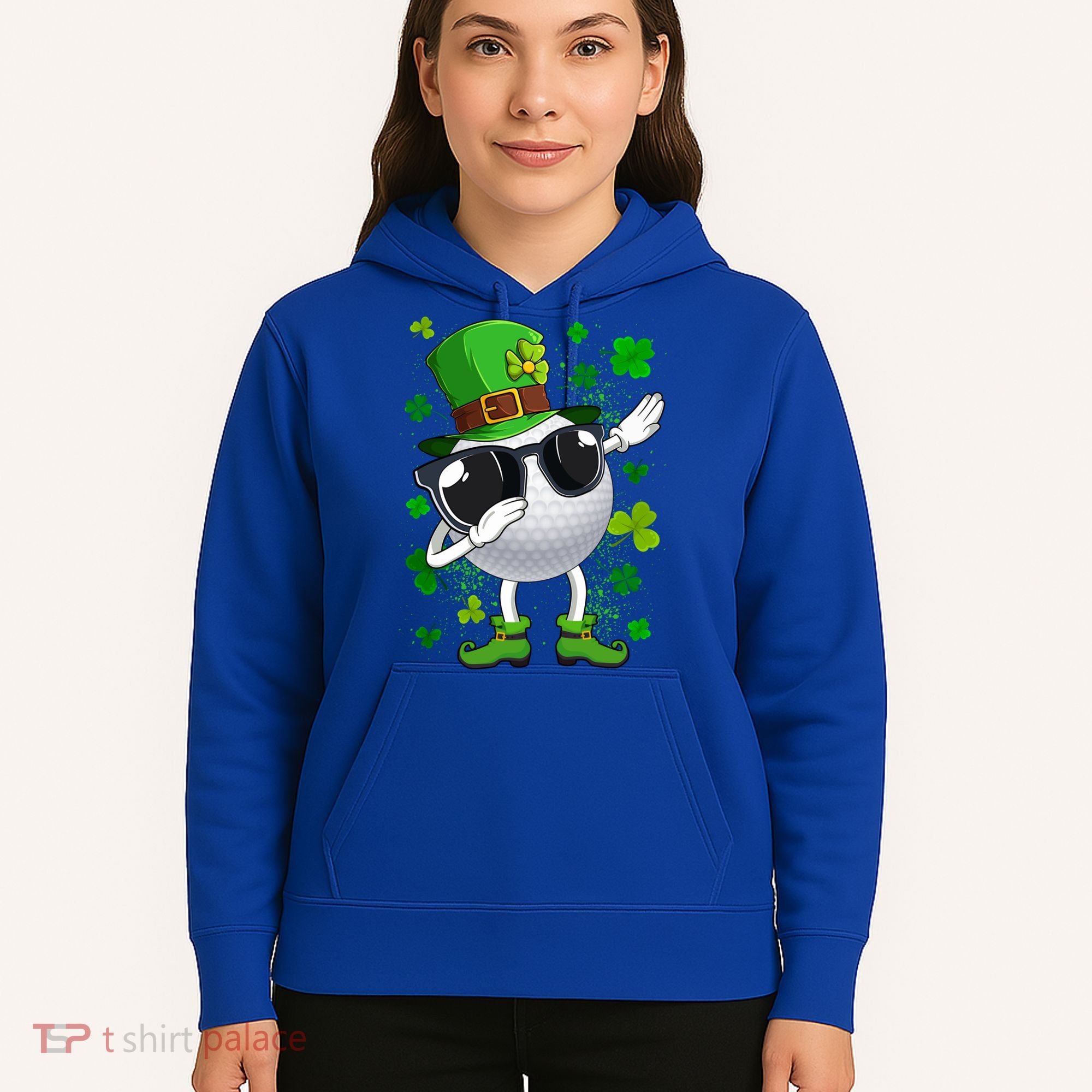Dabbing Golf Ball Leprechaun Saint Patrick's Day Cool Gift Hoodie