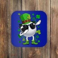 Dabbing Golf Ball Leprechaun Saint Patrick's Day Cool Gift Coaster thumb 0