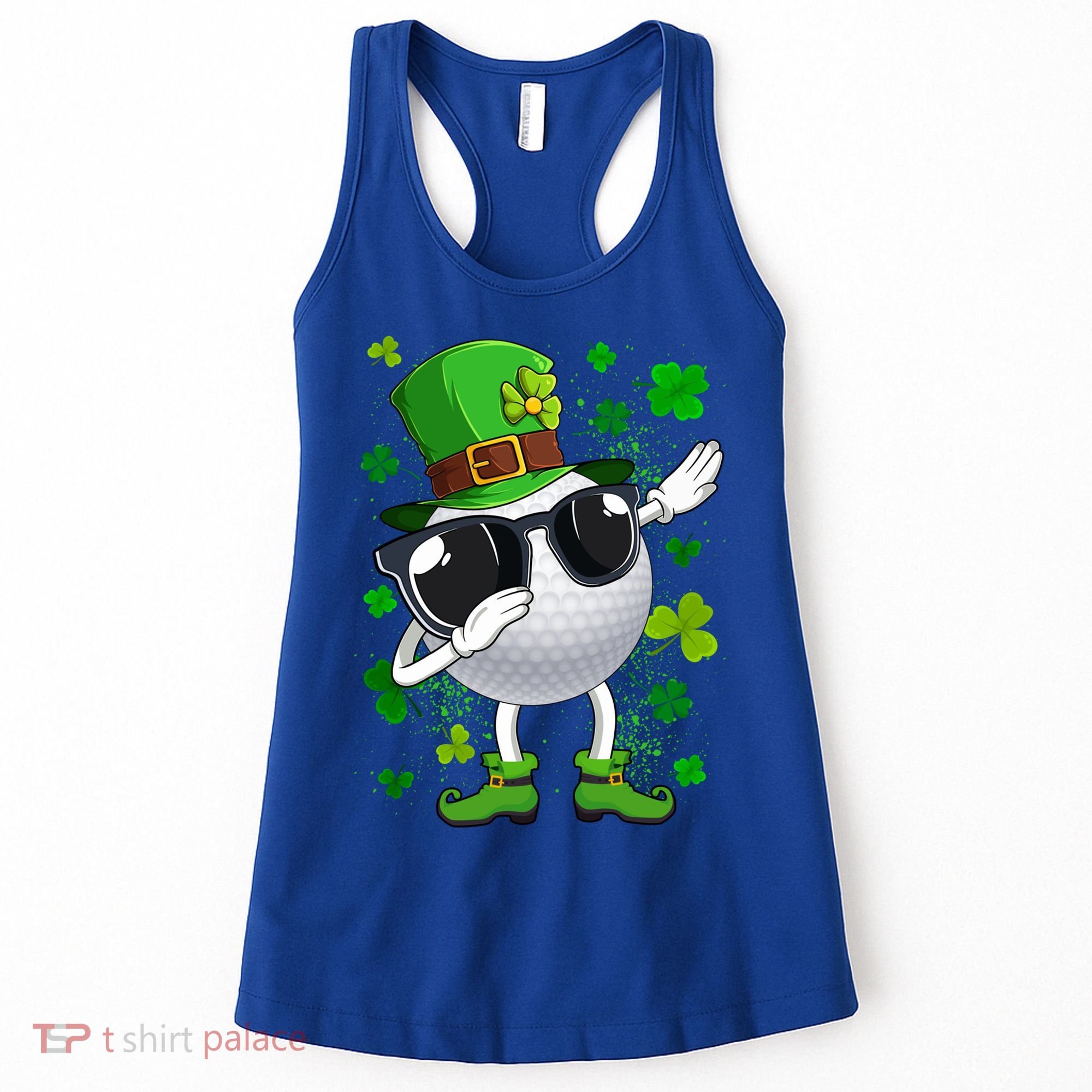 Dabbing Golf Ball Leprechaun Saint Patrick's Day Cool Gift Women's Tank Top