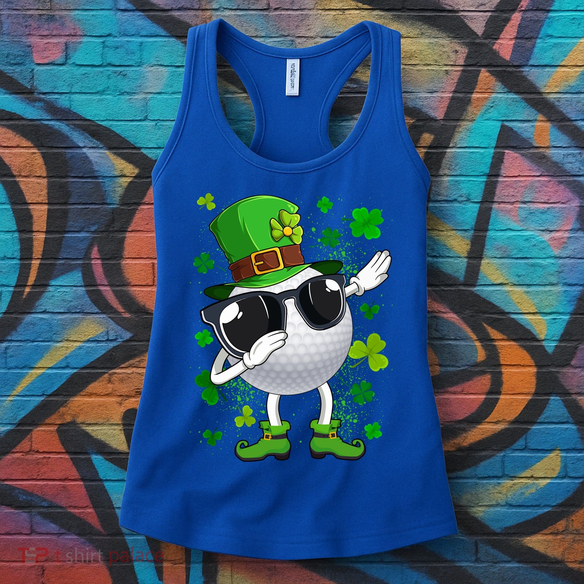 Dabbing Golf Ball Leprechaun Saint Patrick's Day Cool Gift Women's Tank Top