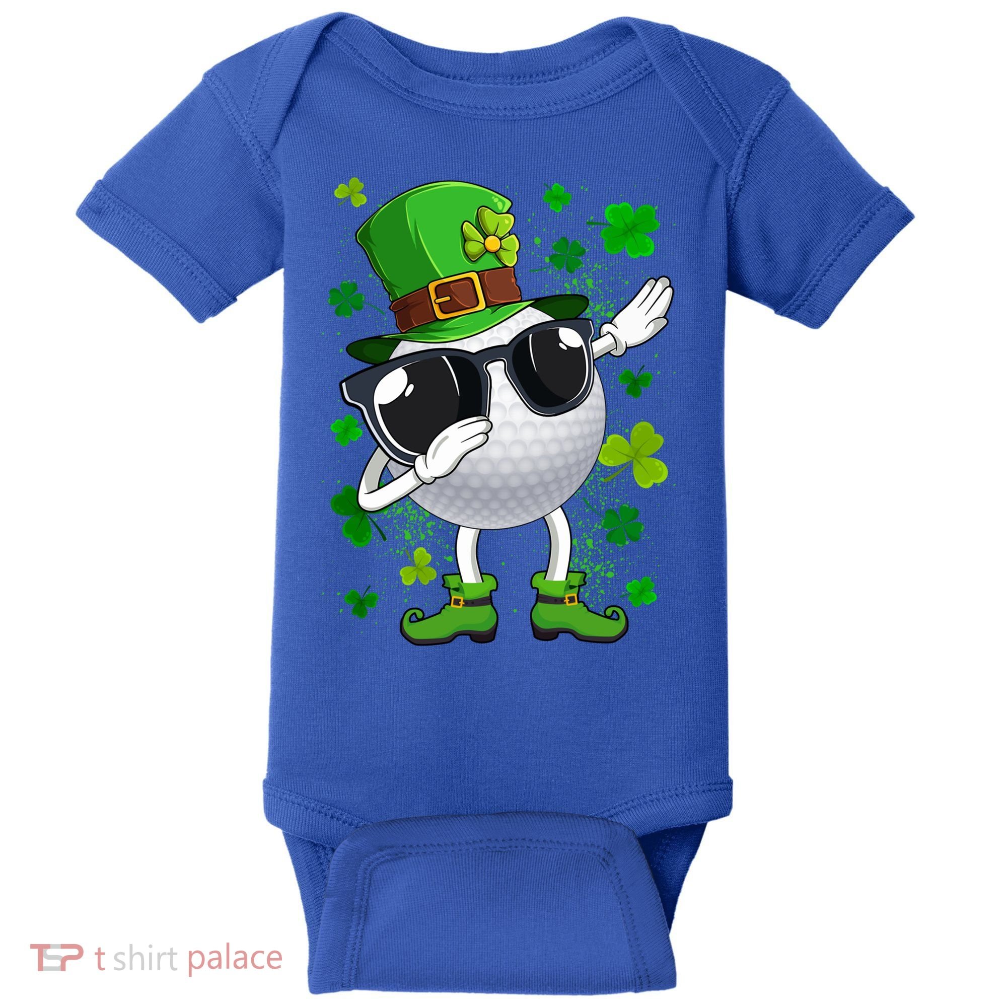 Dabbing Golf Ball Leprechaun Saint Patrick's Day Cool Gift Baby Bodysuit