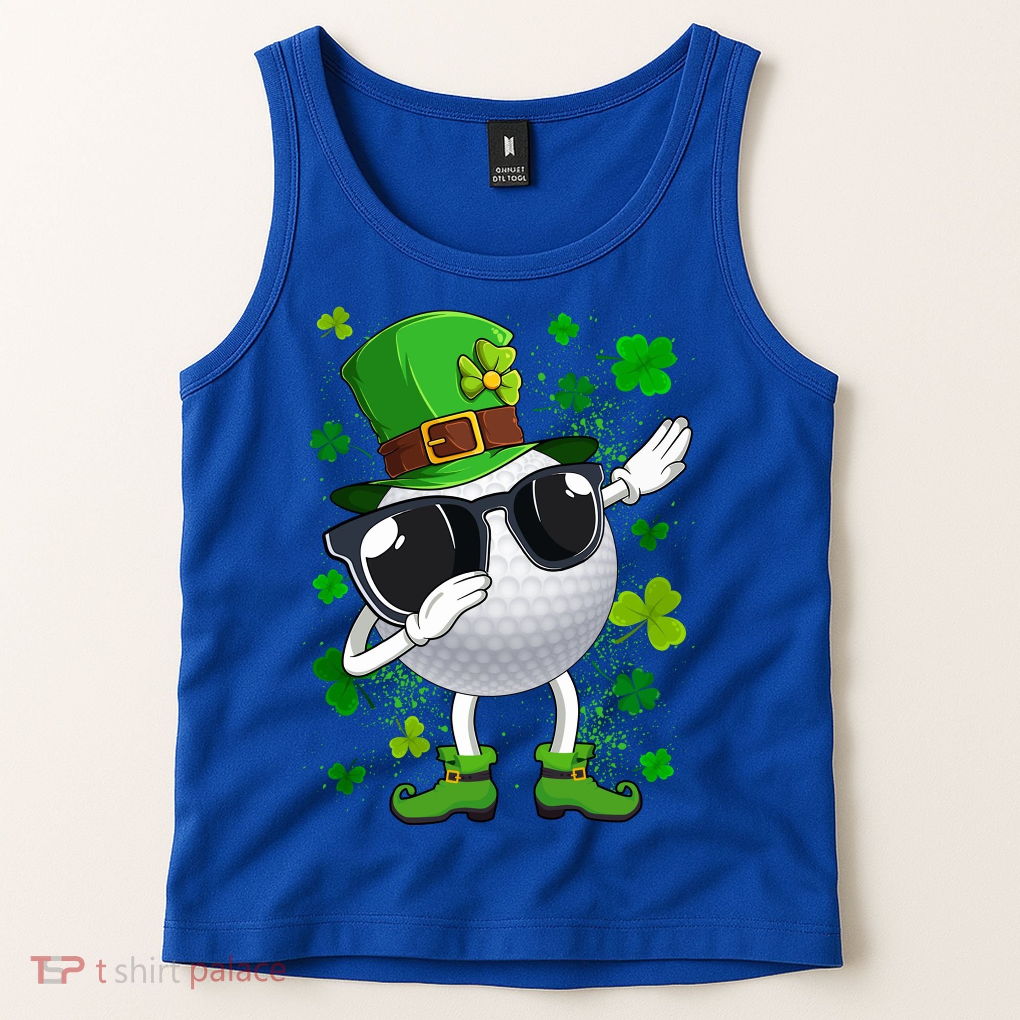 Dabbing Golf Ball Leprechaun Saint Patrick's Day Cool Gift Tank Top