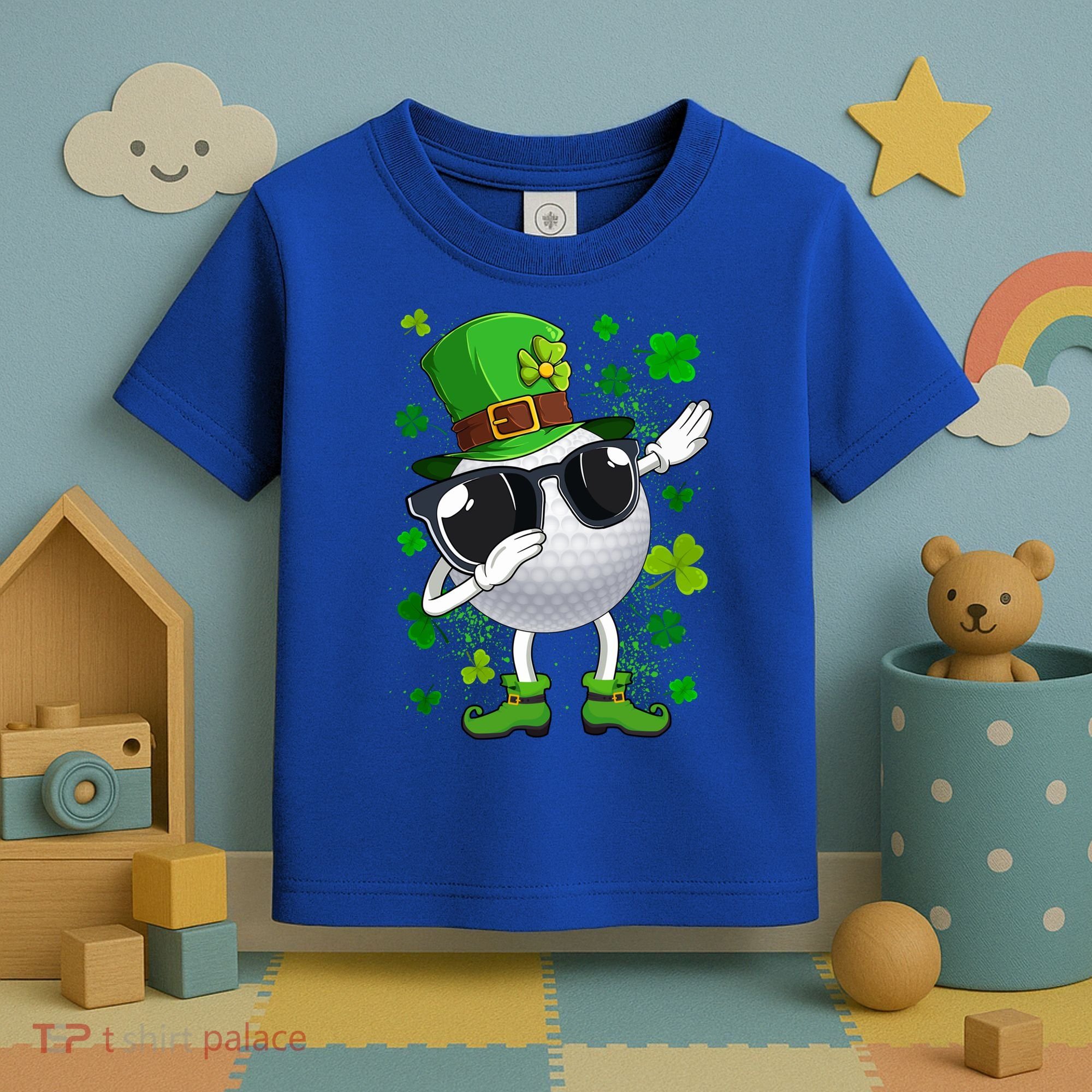 Dabbing Golf Ball Leprechaun Saint Patrick's Day Cool Gift Toddler T-Shirt