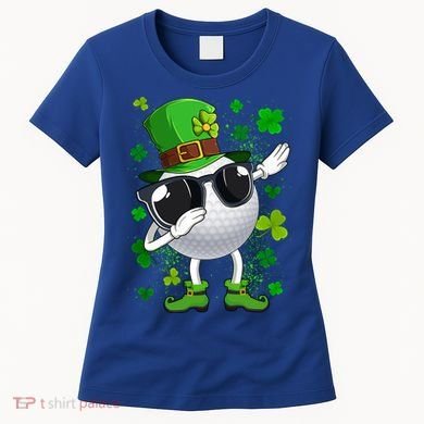 Dabbing Golf Ball Leprechaun Saint Patrick's Day Cool Gift Women's T-Shirt