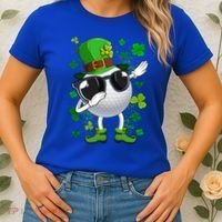 Dabbing Golf Ball Leprechaun Saint Patrick's Day Cool Gift Women's T-Shirt thumb 2