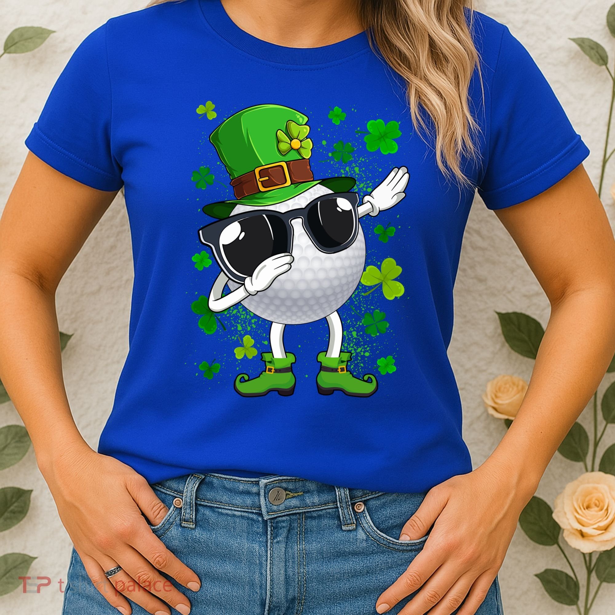 Dabbing Golf Ball Leprechaun Saint Patrick's Day Cool Gift Women's T-Shirt