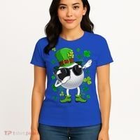 Dabbing Golf Ball Leprechaun Saint Patrick's Day Cool Gift Women's T-Shirt thumb 4