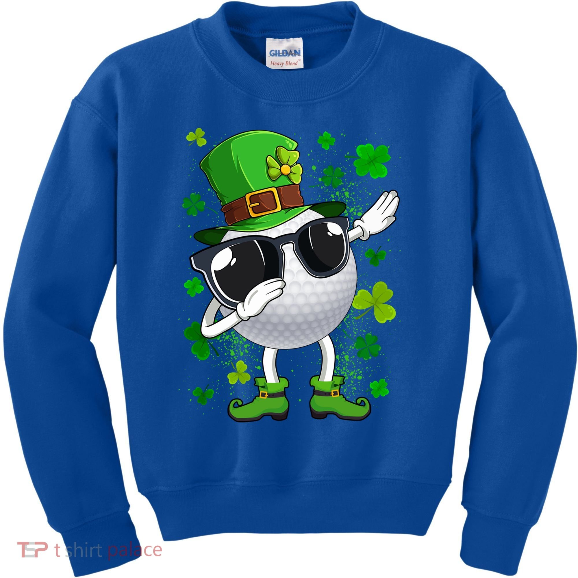 Dabbing Golf Ball Leprechaun Saint Patrick's Day Cool Gift Kids Sweatshirt