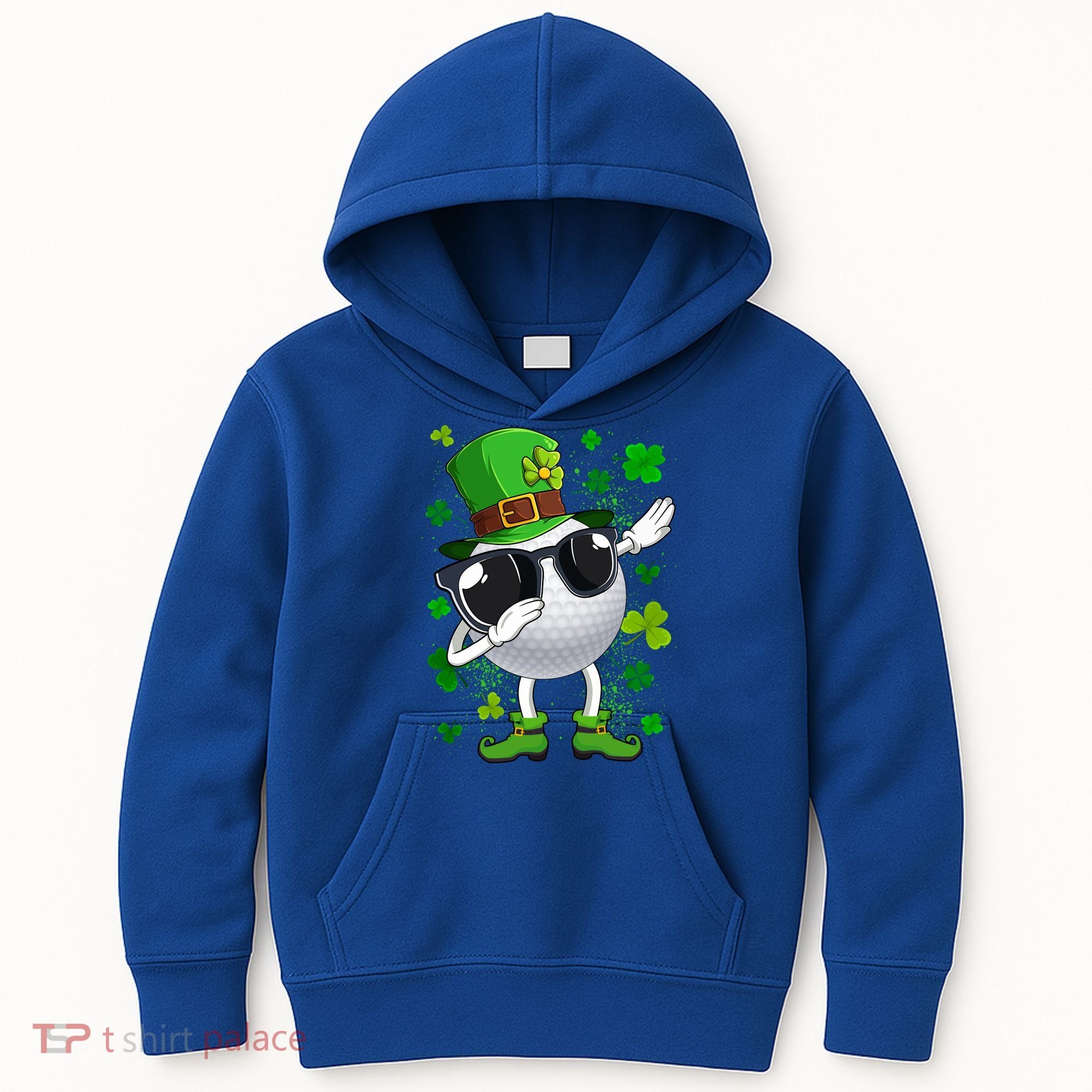 Dabbing Golf Ball Leprechaun Saint Patrick's Day Cool Gift Kids Hoodie