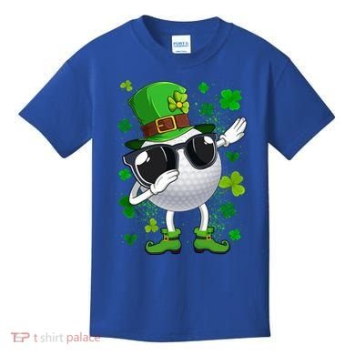 Dabbing Golf Ball Leprechaun Saint Patrick's Day Cool Gift Kids T-Shirt