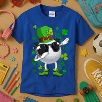 Dabbing Golf Ball Leprechaun Saint Patrick's Day Cool Gift Kids T-Shirt thumb 3