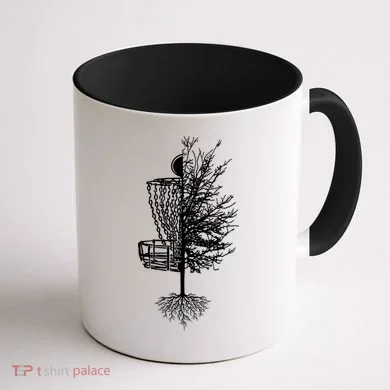 Disc Golf Basket Tree Coffee Mug back