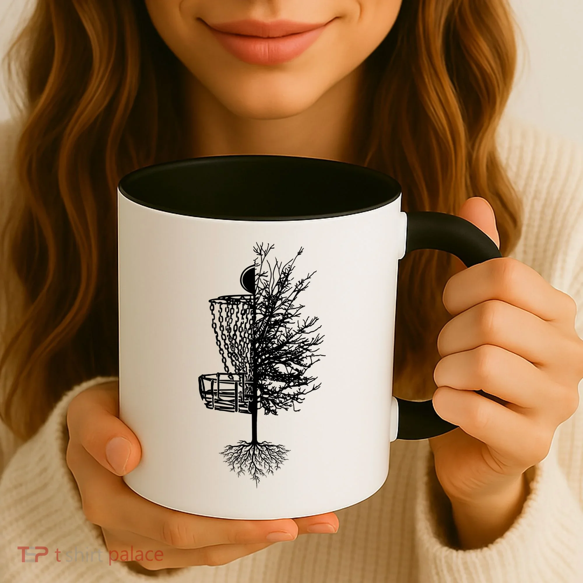 Disc Golf Basket Tree Coffee Mug