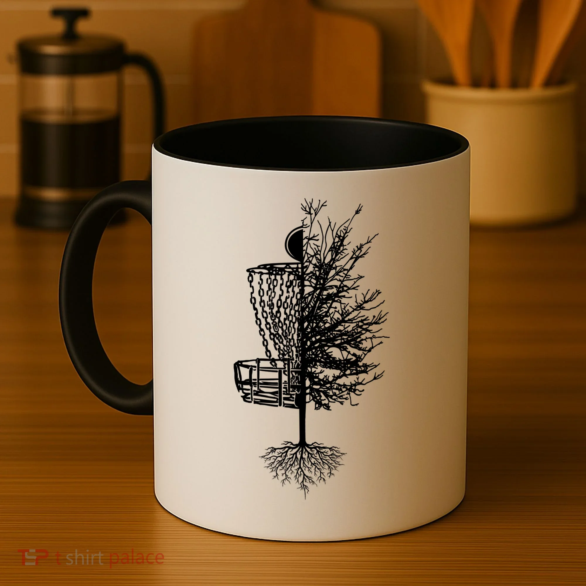 Disc Golf Basket Tree Coffee Mug
