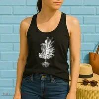 Disc Golf Basket Tree Women's Tank Top thumb 2