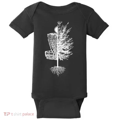 Disc Golf Basket Tree Baby Bodysuit
