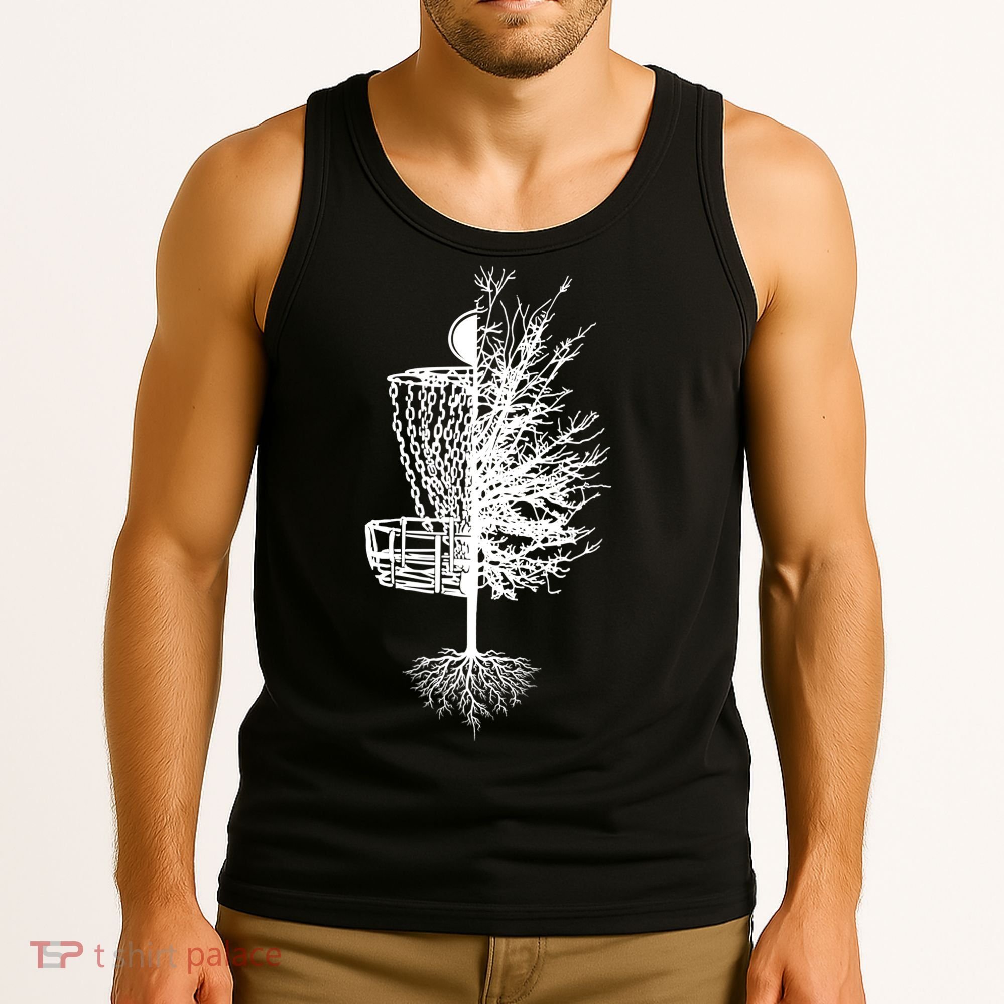 Disc Golf Basket Tree Tank Top