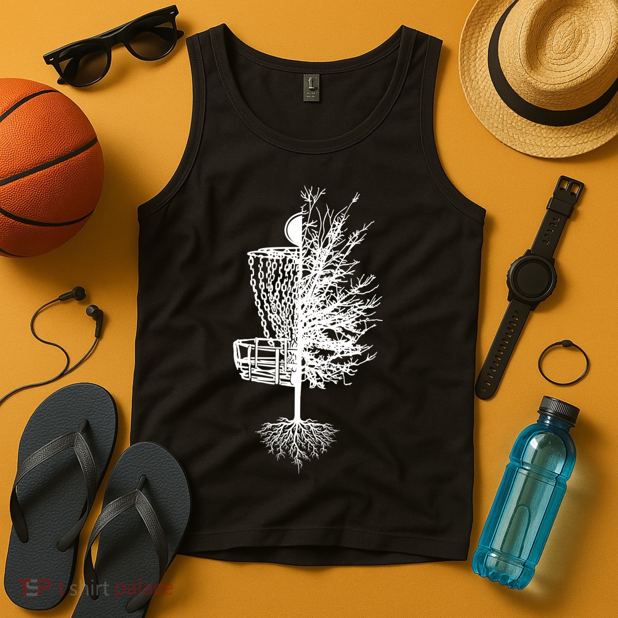 Disc Golf Basket Tree Tank Top