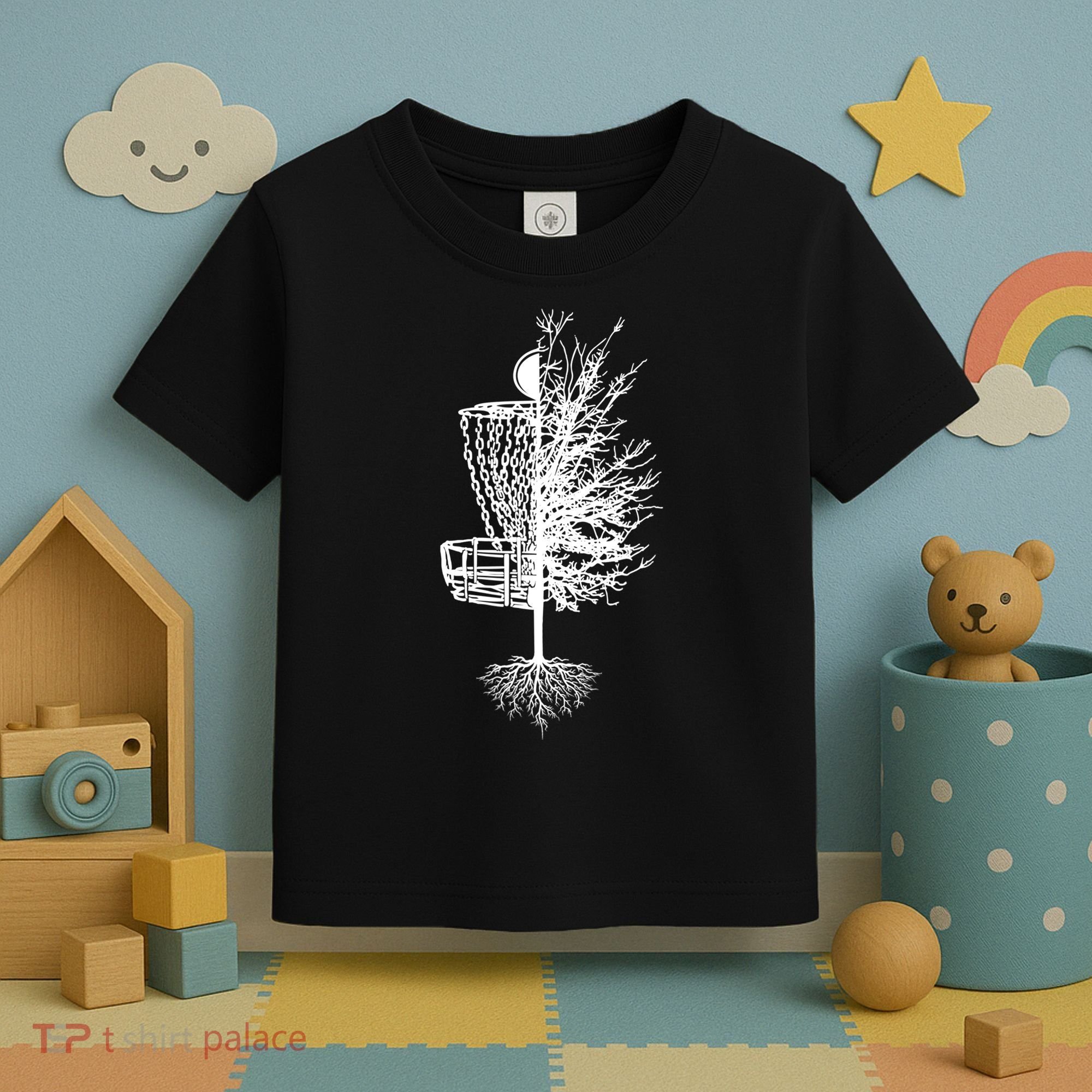 Disc Golf Basket Tree Toddler T-Shirt