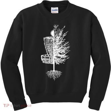 Disc Golf Basket Tree Kids Sweatshirt