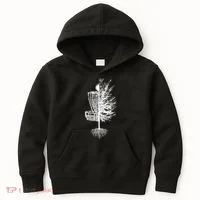 Disc Golf Basket Tree Kids Hoodie thumb 0