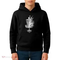 Disc Golf Basket Tree Kids Hoodie thumb 4