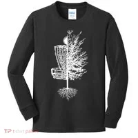 Disc Golf Basket Tree Kids Long Sleeve Shirt thumb 0