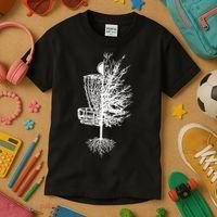 Disc Golf Basket Tree Kids T-Shirt thumb 3