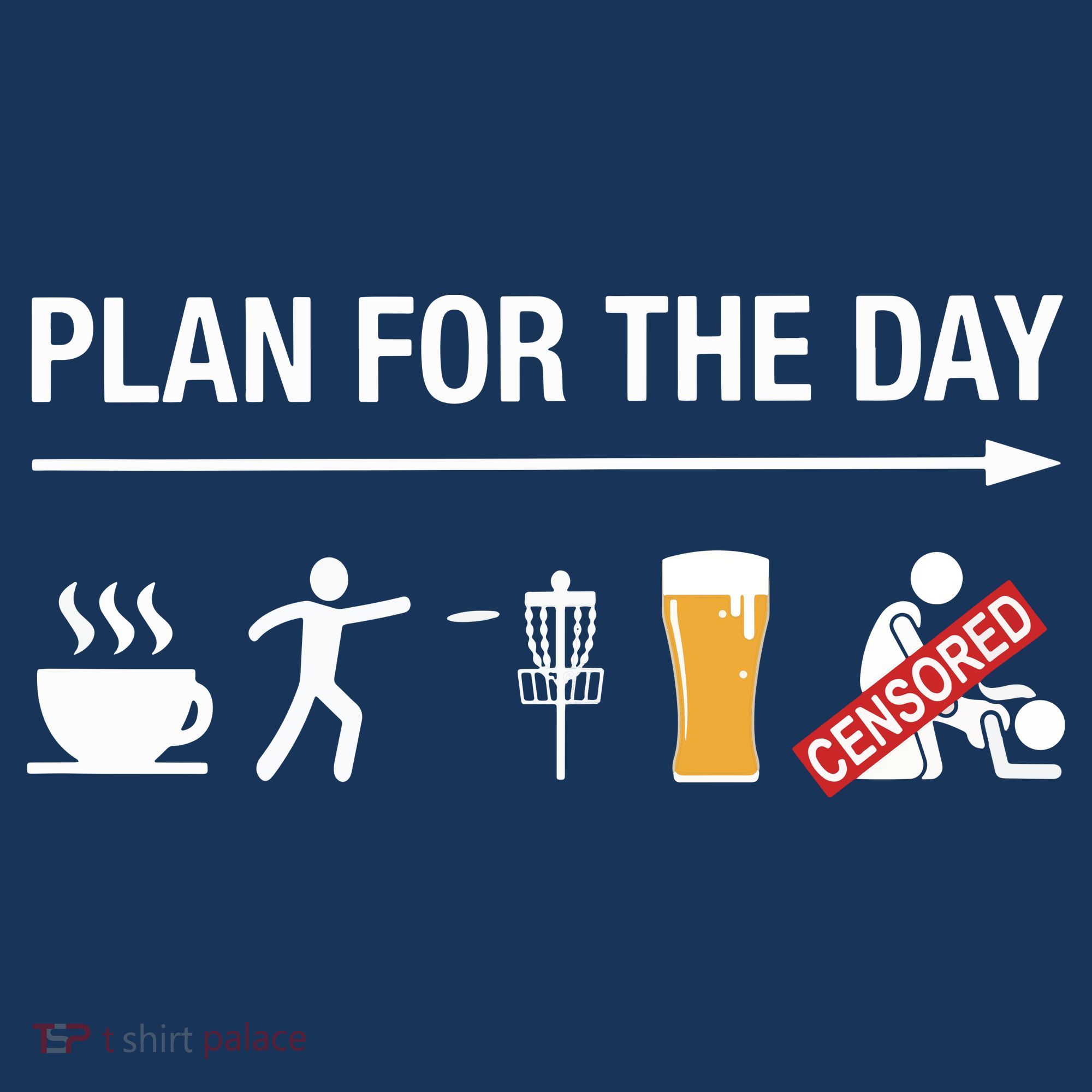 Disc Golf Basket Frisbee Golfing Frolf Coffee Beer Adult T-Shirt