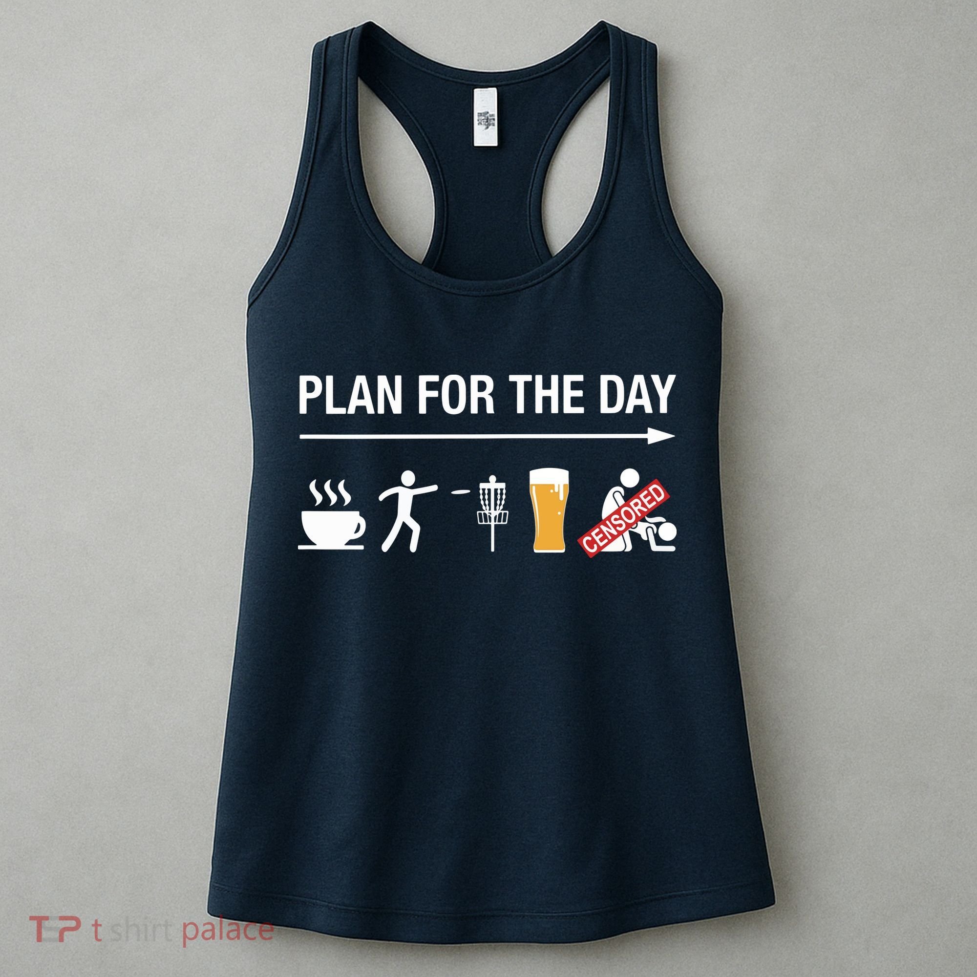 Disc Golf Basket Frisbee Golfing Frolf Coffee Beer Adult Women's Tank Top