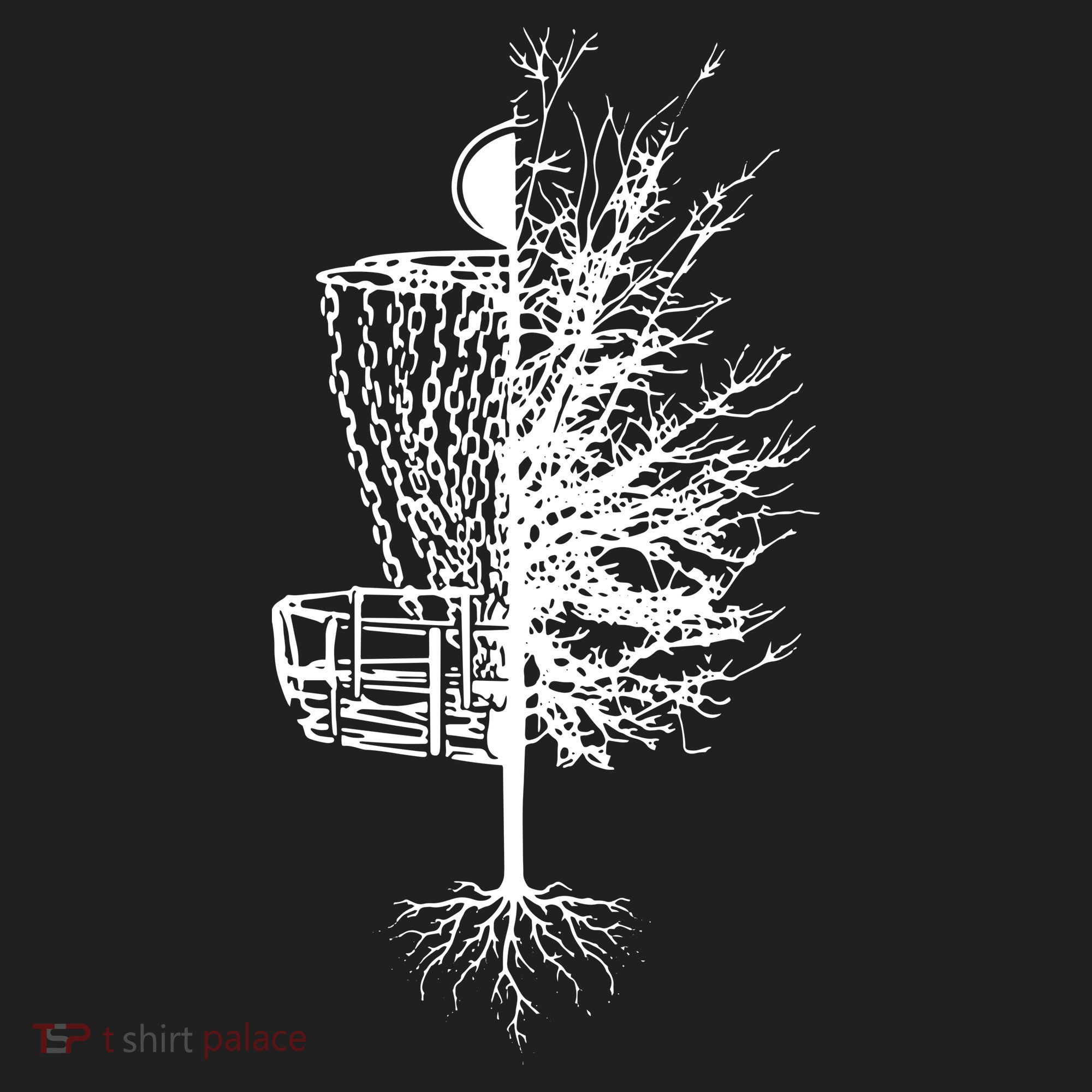 Disc Golf Basket Tree Frisbee Golf Sport-Tek Posi-UV Pro Polo