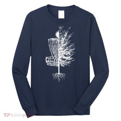 Disc Golf Basket Tree Frisbee Golf Long Sleeve Shirt