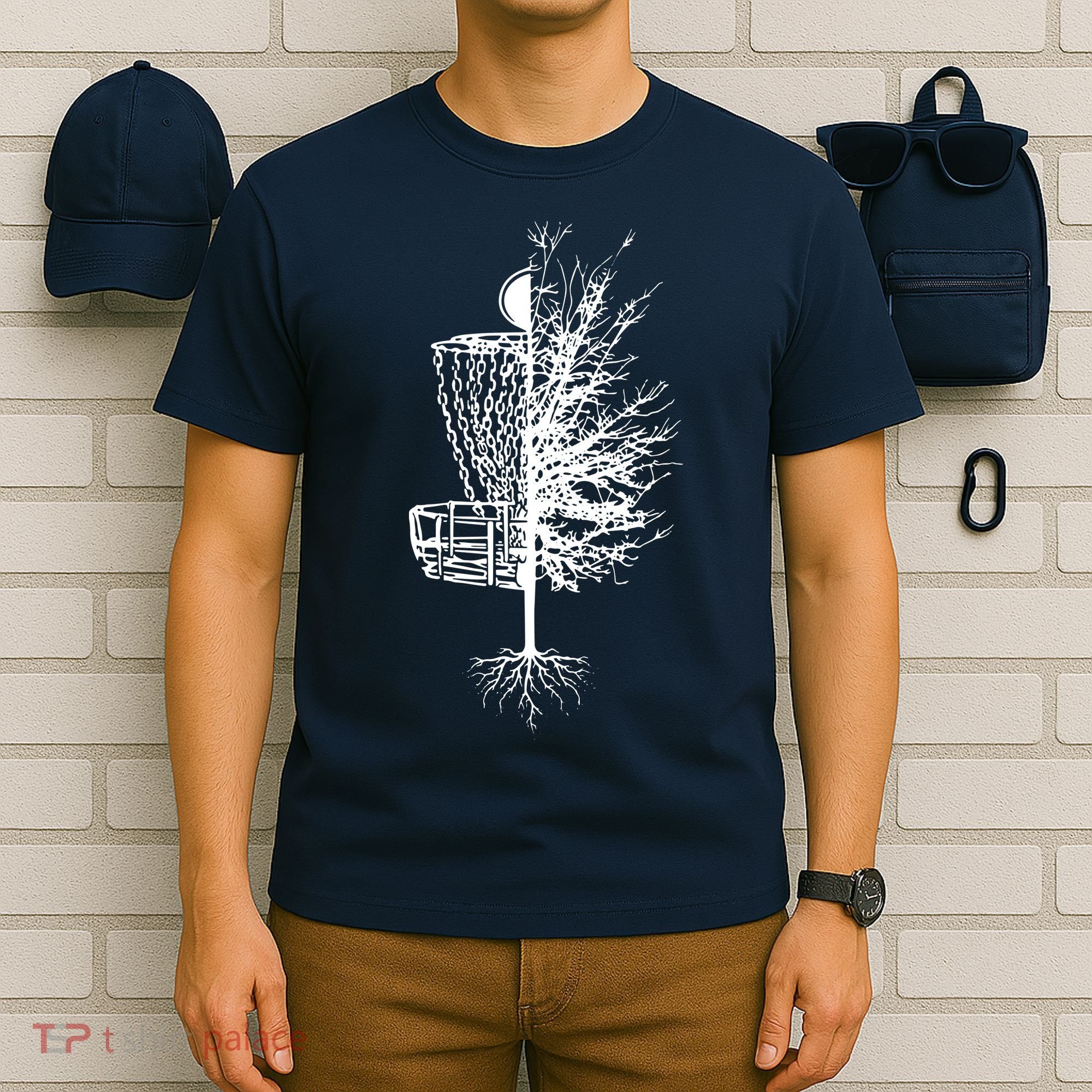Disc Golf Basket Tree Frisbee Golf T-Shirt