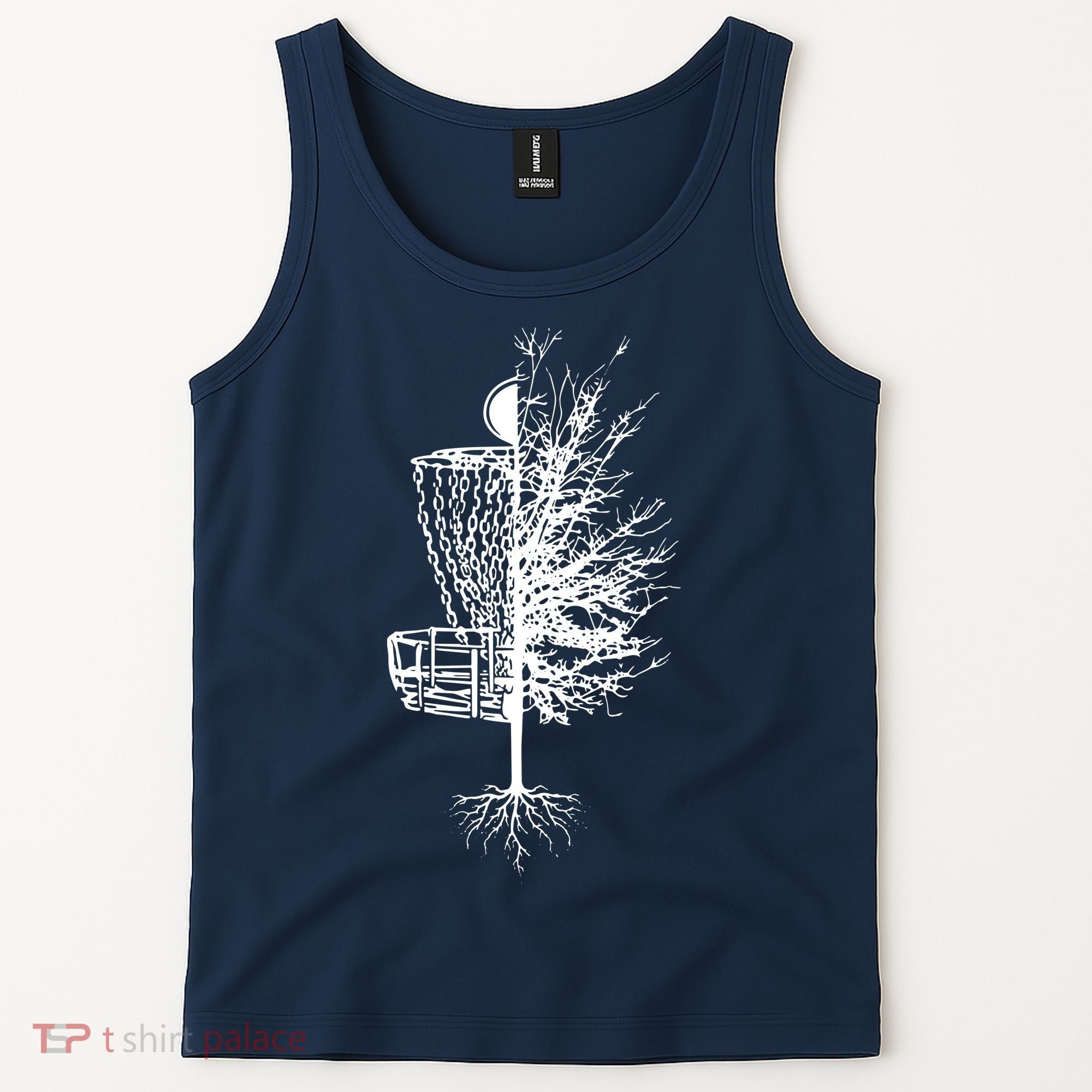 Disc Golf Basket Tree Frisbee Golf Tank Top