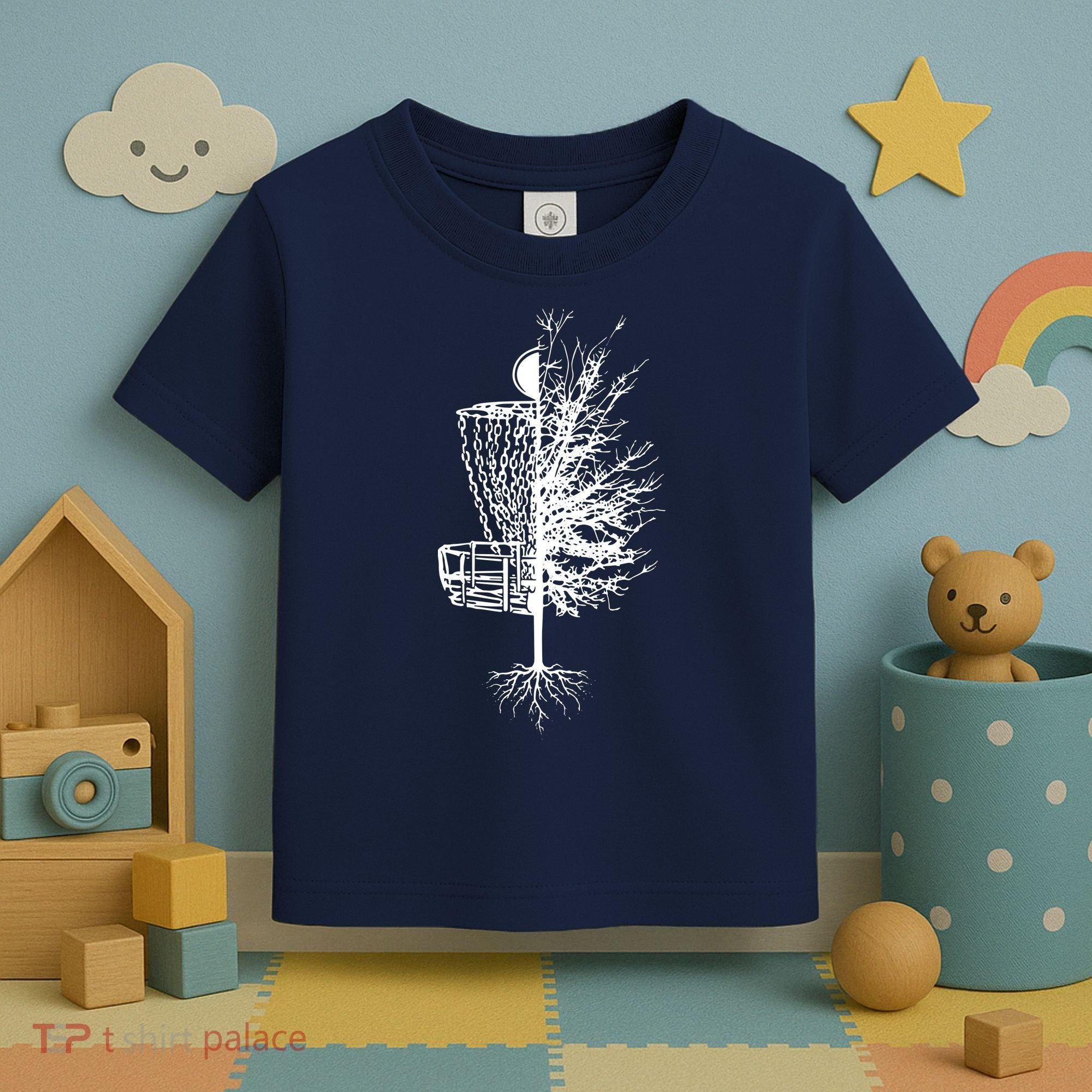 Disc Golf Basket Tree Frisbee Golf Toddler T-Shirt